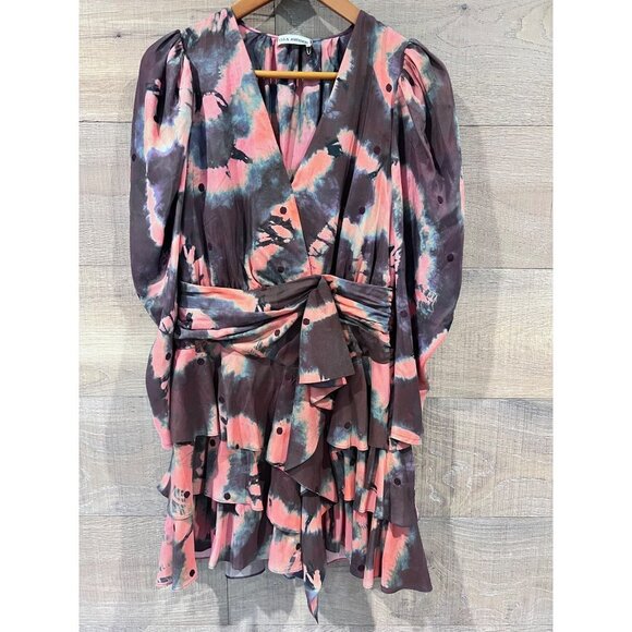 Ulla Johnson Semira silk Mini Dress Size 8 in Rosewood Size 6 - Picture 8 of 13